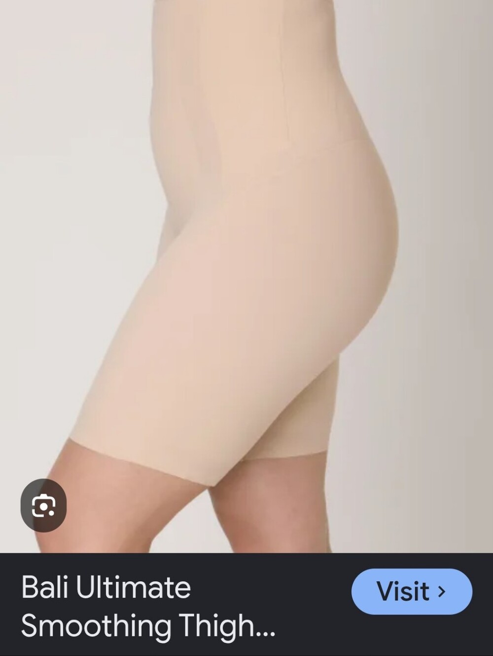 BALI smooting Thigh shaper  size Med Bone  Stretchy crotch is cotton